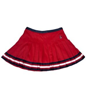Vintage Limited‎ Too Tennis Skirt Girls Medium Skort Red Pleated Athletic Y2K